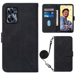 Custodia per cellulare in pelle con flip in rilievo 3D a tracolla, For Realme 10 Pro 5G, For Realme 10 Pro+ 5G, For Realme C55, For Realme GT Neo 5  5G / GT 3