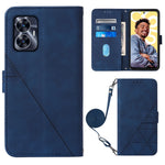Custodia per cellulare in pelle con flip in rilievo 3D a tracolla, For Realme 10 Pro 5G, For Realme 10 Pro+ 5G, For Realme C55, For Realme GT Neo 5  5G / GT 3