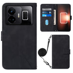 Custodia per cellulare in pelle con flip in rilievo 3D a tracolla, For Realme 10 Pro 5G, For Realme 10 Pro+ 5G, For Realme C55, For Realme GT Neo 5  5G / GT 3