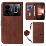 Custodia per cellulare in pelle con flip in rilievo 3D a tracolla, For Realme 10 Pro 5G, For Realme 10 Pro+ 5G, For Realme C55, For Realme GT Neo 5  5G / GT 3