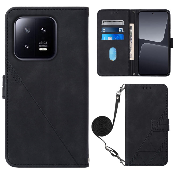 Custodia per cellulare in pelle con flip in rilievo 3D a tracolla, For Xiaomi 13, For Xiaomi 13 Lite 5G, For Xiaomi 13 Pro, For Xiaomi Poco X5 Pro 5G