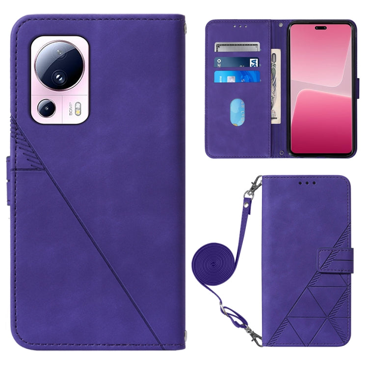 Custodia per cellulare in pelle con flip in rilievo 3D a tracolla, For Xiaomi 13, For Xiaomi 13 Lite 5G, For Xiaomi 13 Pro, For Xiaomi Poco X5 Pro 5G