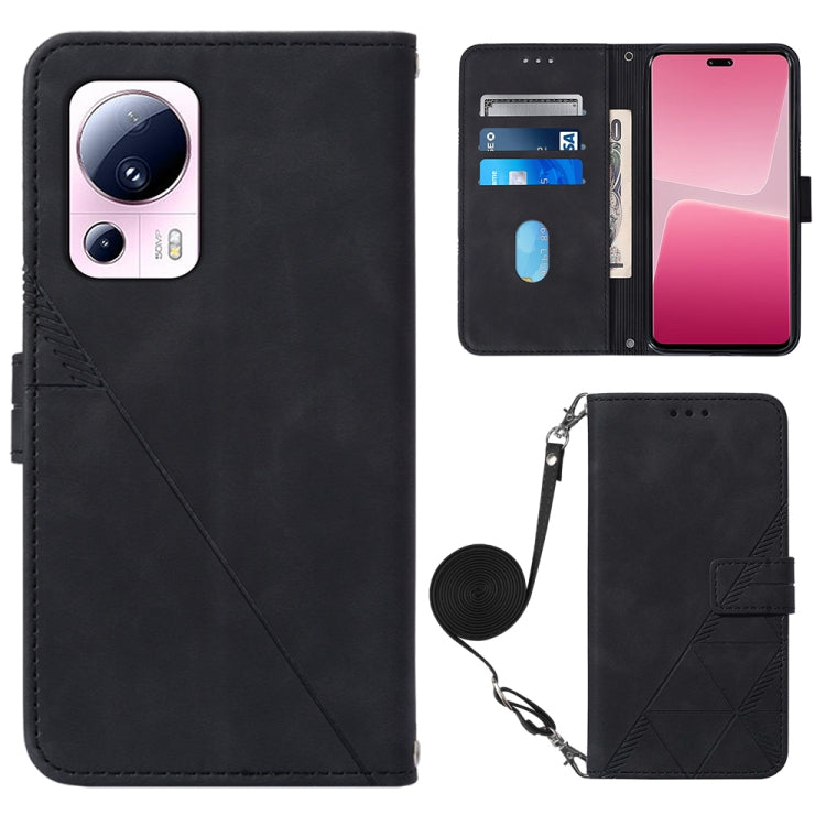 Custodia per cellulare in pelle con flip in rilievo 3D a tracolla, For Xiaomi 13, For Xiaomi 13 Lite 5G, For Xiaomi 13 Pro, For Xiaomi Poco X5 Pro 5G