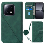 Custodia per cellulare in pelle con flip in rilievo 3D a tracolla, For Xiaomi 13, For Xiaomi 13 Lite 5G, For Xiaomi 13 Pro, For Xiaomi Poco X5 Pro 5G