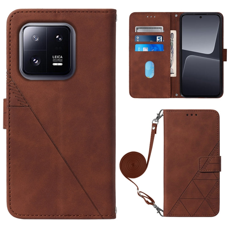 Custodia per cellulare in pelle con flip in rilievo 3D a tracolla, For Xiaomi 13, For Xiaomi 13 Lite 5G, For Xiaomi 13 Pro, For Xiaomi Poco X5 Pro 5G