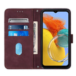 Custodia per cellulare in pelle con flip in rilievo 3D a tracolla, For Samsung Galaxy M14 5G