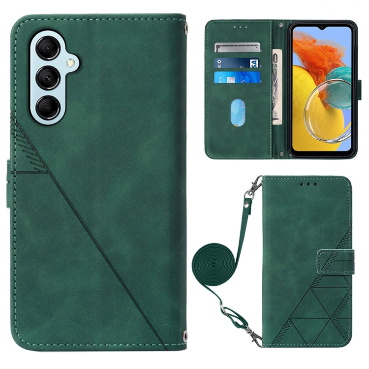 Custodia per cellulare in pelle con flip in rilievo 3D a tracolla, For Samsung Galaxy M14 5G