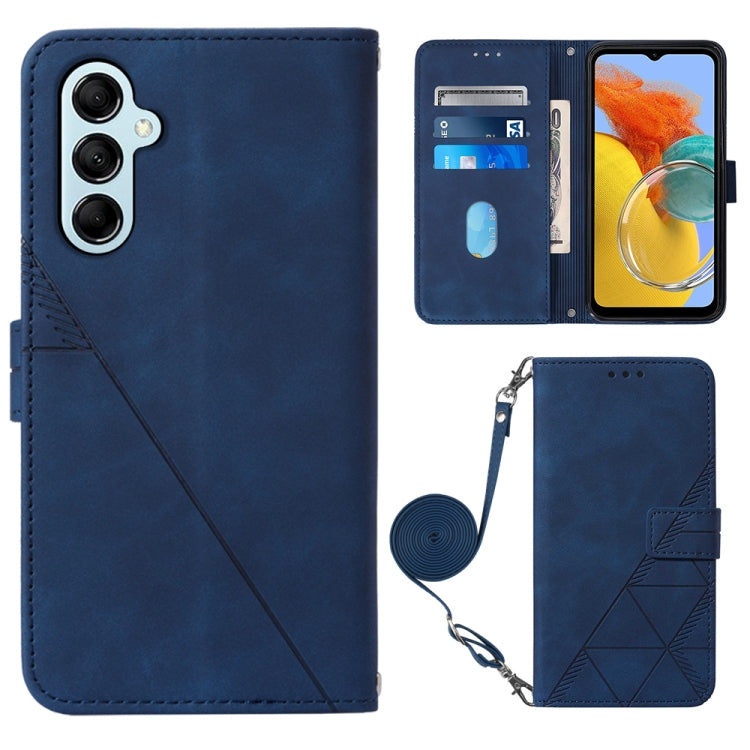 Custodia per cellulare in pelle con flip in rilievo 3D a tracolla, For Samsung Galaxy M14 5G