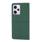 Custodia per telefono in pelle magnetica con cuciture a trama intrecciata, For Redmi Note 12 5G Global, For Redmi Note 12 Pro 5G Global, For Redmi Note 12 Pro+ Global, For Redmi Note 12 4G Global