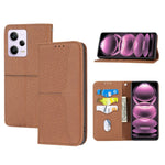 Custodia per telefono in pelle magnetica con cuciture a trama intrecciata, For Redmi Note 12 5G Global, For Redmi Note 12 Pro 5G Global, For Redmi Note 12 Pro+ Global, For Redmi Note 12 4G Global