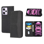 Custodia per telefono in pelle magnetica con cuciture a trama intrecciata, For Redmi Note 12 5G Global, For Redmi Note 12 Pro 5G Global, For Redmi Note 12 Pro+ Global, For Redmi Note 12 4G Global