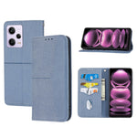 Custodia per telefono in pelle magnetica con cuciture a trama intrecciata, For Redmi Note 12 5G Global, For Redmi Note 12 Pro 5G Global, For Redmi Note 12 Pro+ Global, For Redmi Note 12 4G Global