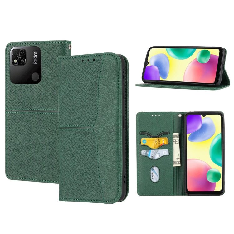 Custodia per telefono in pelle magnetica con cuciture a trama intrecciata, For Xiaomi Redmi 12C, For Samsung Galaxy S23 5G, For Samsung Galaxy S23+ 5G, For Samsung Galaxy S23 Ultra 5G