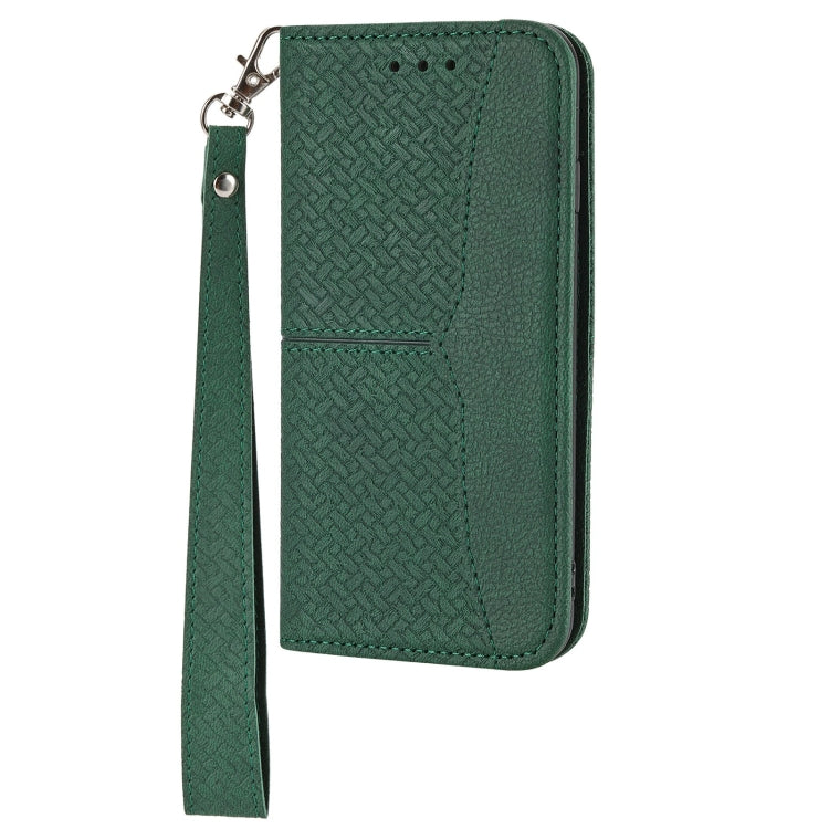 Custodia per telefono in pelle magnetica con cuciture a trama intrecciata, For Xiaomi Redmi 12C, For Samsung Galaxy S23 5G, For Samsung Galaxy S23+ 5G, For Samsung Galaxy S23 Ultra 5G