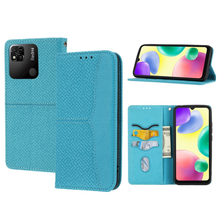 Custodia per telefono in pelle magnetica con cuciture a trama intrecciata, For Xiaomi Redmi 12C, For Samsung Galaxy S23 5G, For Samsung Galaxy S23+ 5G, For Samsung Galaxy S23 Ultra 5G