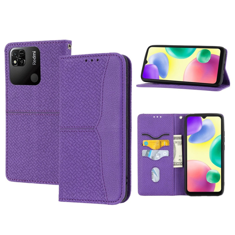 Custodia per telefono in pelle magnetica con cuciture a trama intrecciata, For Xiaomi Redmi 12C, For Samsung Galaxy S23 5G, For Samsung Galaxy S23+ 5G, For Samsung Galaxy S23 Ultra 5G
