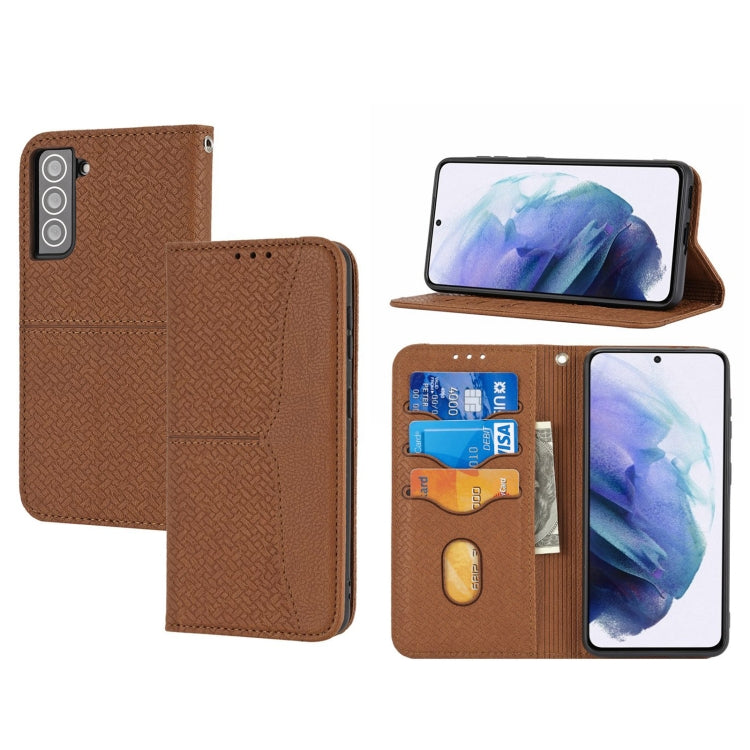 Custodia per telefono in pelle magnetica con cuciture a trama intrecciata, For Xiaomi Redmi 12C, For Samsung Galaxy S23 5G, For Samsung Galaxy S23+ 5G, For Samsung Galaxy S23 Ultra 5G