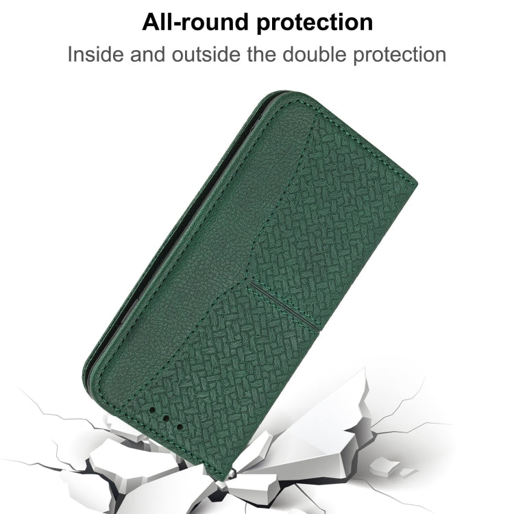 Custodia per telefono in pelle magnetica con cuciture a trama intrecciata, For Samsung Galaxy A14 5G, For Samsung Galaxy A34 5G