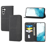 Custodia per telefono in pelle magnetica con cuciture a trama intrecciata, For Samsung Galaxy A14 5G, For Samsung Galaxy A34 5G