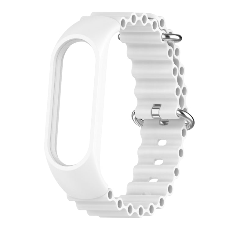 Cinturino per orologio traspirante in silicone marino tinta unita, For Xiaomi Mi Band 7 / 6 / 5 / 4 / 3
