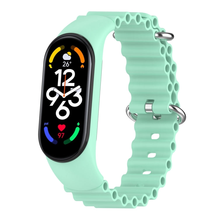 Cinturino per orologio traspirante in silicone marino tinta unita, For Xiaomi Mi Band 7 / 6 / 5 / 4 / 3
