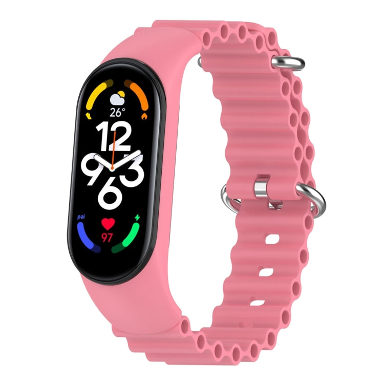 Cinturino per orologio traspirante in silicone marino tinta unita, For Xiaomi Mi Band 7 / 6 / 5 / 4 / 3