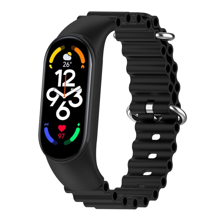 Cinturino per orologio traspirante in silicone marino tinta unita, For Xiaomi Mi Band 7 / 6 / 5 / 4 / 3