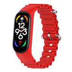 Cinturino per orologio traspirante in silicone marino tinta unita, For Xiaomi Mi Band 7 / 6 / 5 / 4 / 3