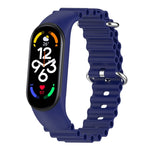 Cinturino per orologio traspirante in silicone marino tinta unita, For Xiaomi Mi Band 7 / 6 / 5 / 4 / 3