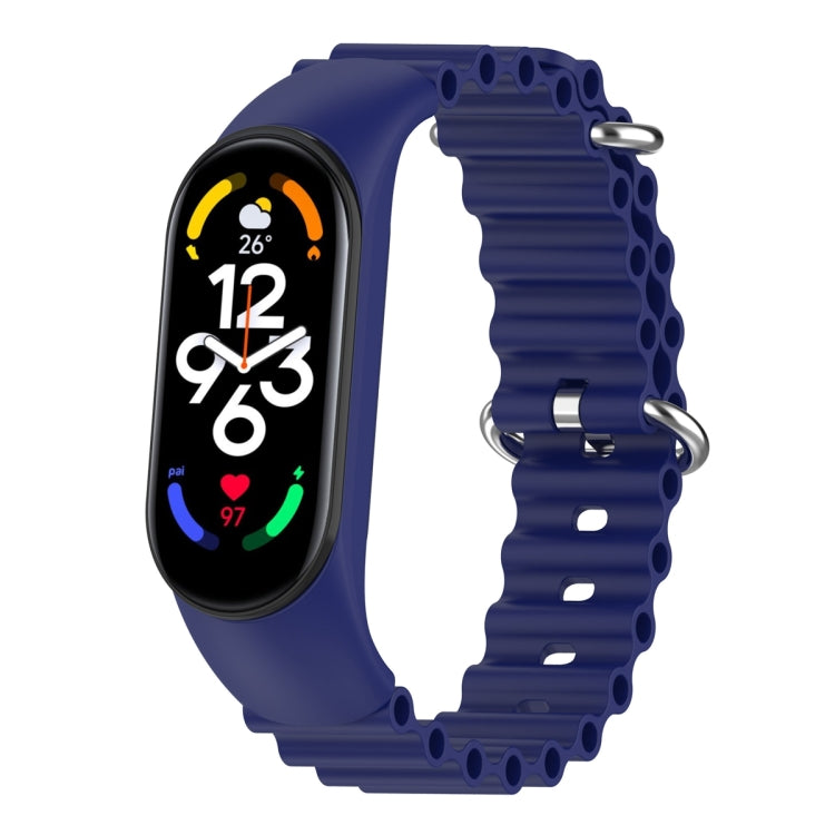 Cinturino per orologio traspirante in silicone marino tinta unita, For Xiaomi Mi Band 7 / 6 / 5 / 4 / 3