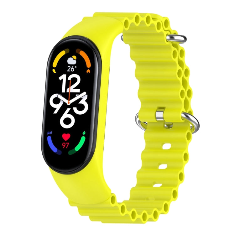 Cinturino per orologio traspirante in silicone marino tinta unita, For Xiaomi Mi Band 7 / 6 / 5 / 4 / 3