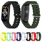 Cinturino per orologio traspirante in silicone marino tinta unita, For Xiaomi Mi Band 7 / 6 / 5 / 4 / 3