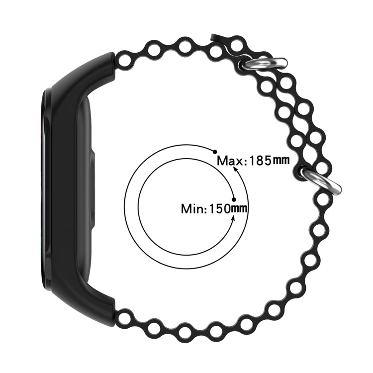 Cinturino per orologio traspirante in silicone marino tinta unita, For Xiaomi Mi Band 7 / 6 / 5 / 4 / 3