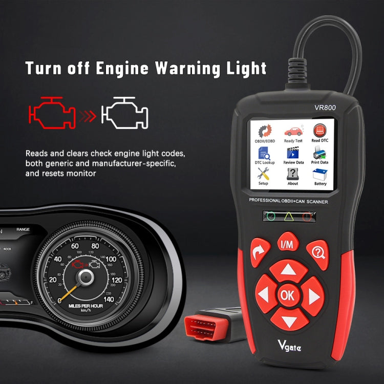 Scanner diagnostico OBD2 per lettore di codici auto Vgate VR800, Vgate VR800