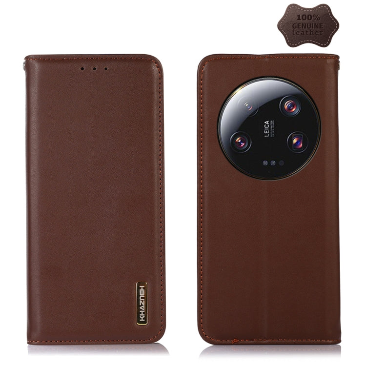 KHAZNEH Custodia per telefono in pelle di vacchetta con strato superiore nappa, For Samsung Galaxy F14 5G, For Xiaomi 13 Ultra