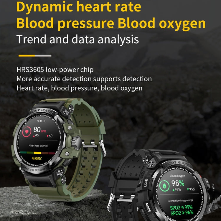 LC16 1,32 pollici IP68 Sport impermeabile Sport all'aria aperta Smart Watch, supporto chiamate Bluetooth / monitoraggio della frequenza cardiaca