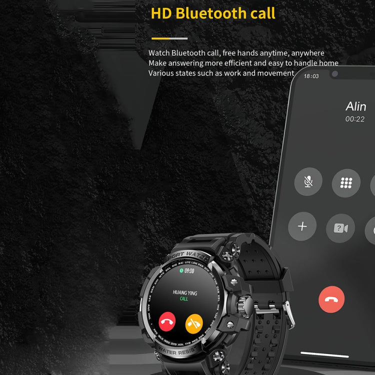 LC16 1,32 pollici IP68 Sport impermeabile Sport all'aria aperta Smart Watch, supporto chiamate Bluetooth / monitoraggio della frequenza cardiaca