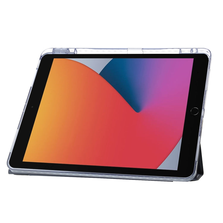 Custodia per tablet in pelle con deformazione acrilica trasparente, For iPad 10.2 2021 / 2020 / 10.5