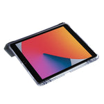 Custodia per tablet in pelle con deformazione acrilica trasparente, For iPad 10.2 2021 / 2020 / 10.5