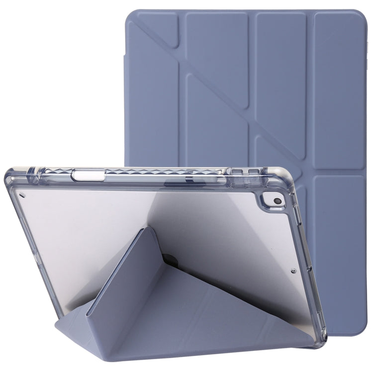 Custodia per tablet in pelle con deformazione acrilica trasparente, For iPad 10.2 2021 / 2020 / 10.5