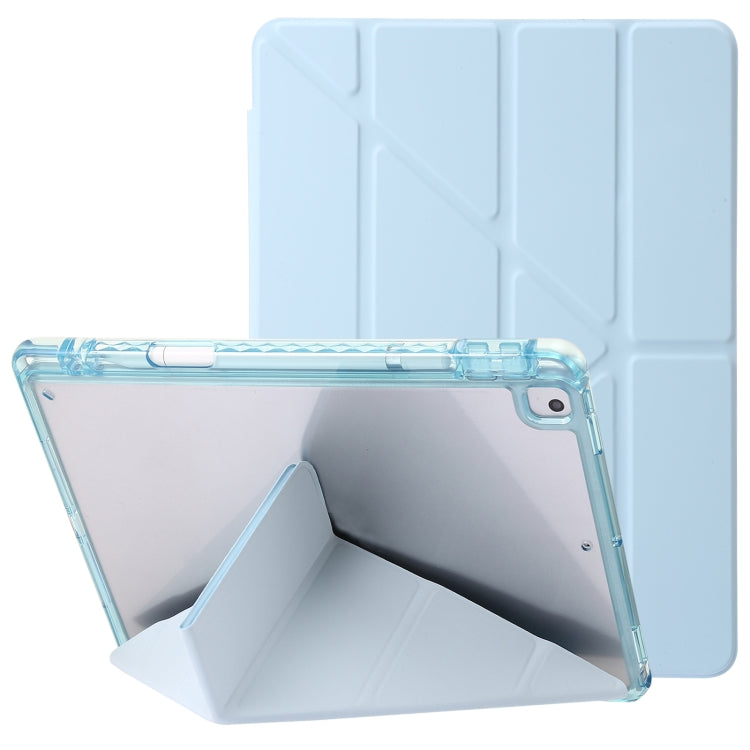 Custodia per tablet in pelle con deformazione acrilica trasparente, For iPad 10.2 2021 / 2020 / 10.5
