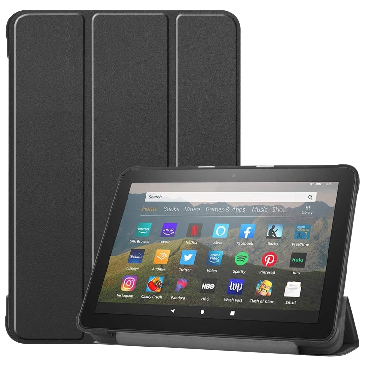Per Kindle Fire HD 8 (2020) Custer Pattern Custodia in pelle flip orizzontale in puro colore con supporto a tre pieghe e funzione Wake-up/Sleep, For Kindle Fire HD 8 (2020)