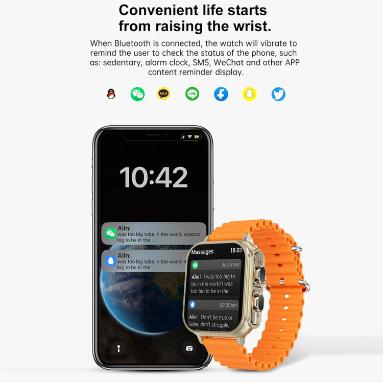 N22 2 in 1 1,96 pollici HD Display Sport Bluetooth Call Earphone Smart Watch