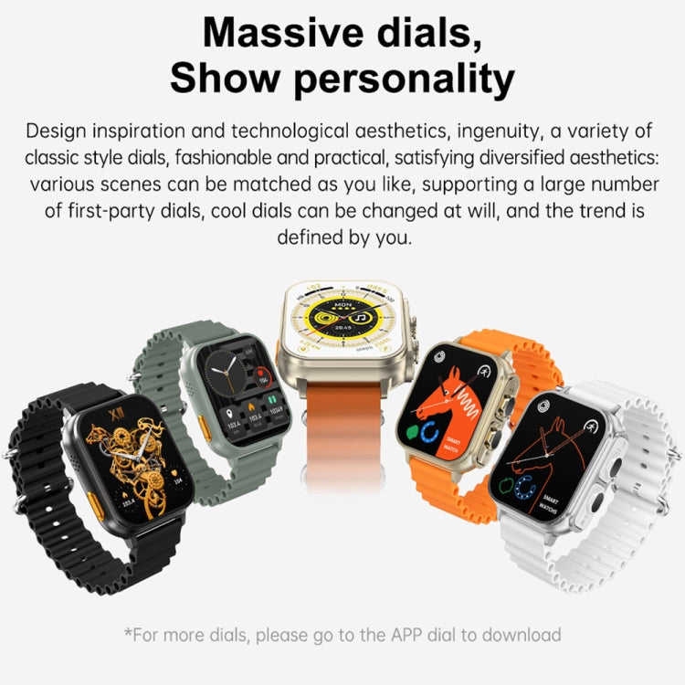 N22 2 in 1 1,96 pollici HD Display Sport Bluetooth Call Earphone Smart Watch