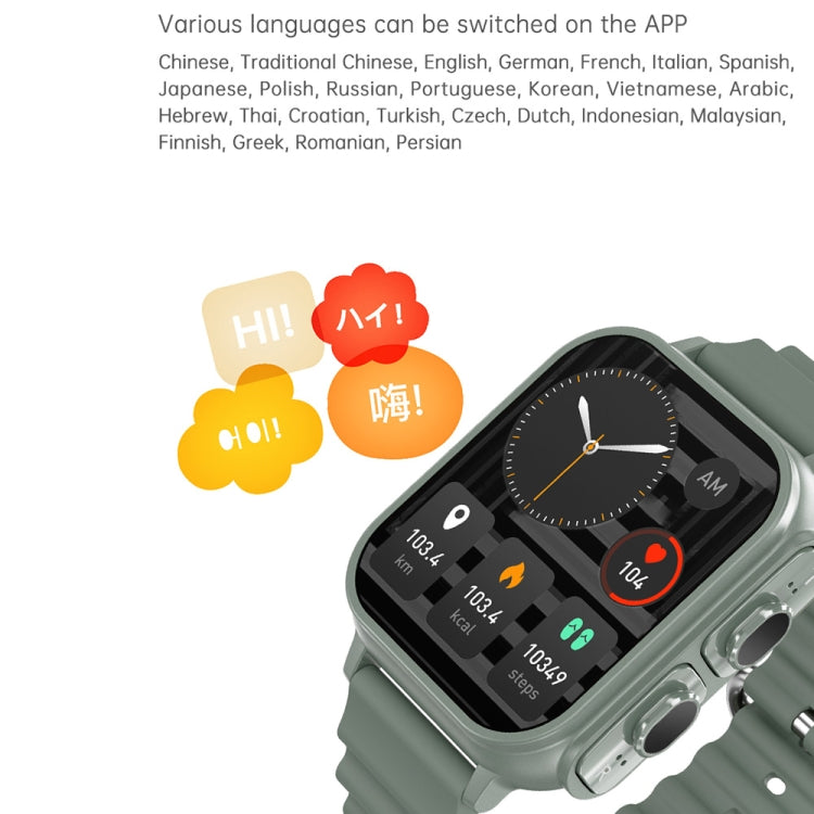 N22 2 in 1 1,96 pollici HD Display Sport Bluetooth Call Earphone Smart Watch