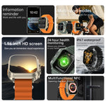 N22 2 in 1 1,96 pollici HD Display Sport Bluetooth Call Earphone Smart Watch