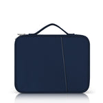Borsa in pelle con trama di stoffa portatile, For 9.7-11 inch Laptop