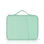 Borsa in pelle con trama di stoffa portatile, For 9.7-11 inch Laptop