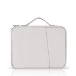 Borsa in pelle con trama di stoffa portatile, For 9.7-11 inch Laptop