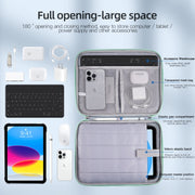 Borsa in pelle con trama di stoffa portatile, For 9.7-11 inch Laptop